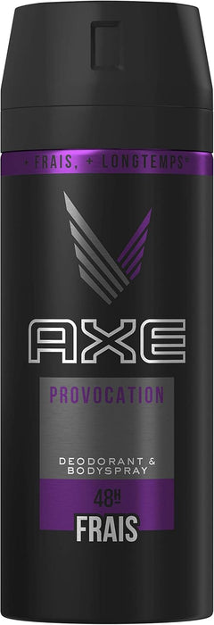 AXE Provocation Desodorante Spray para Hombre, Pack de 2x150 ml (300 ml en total). Fragancia leñosa y seductora para una protección duradera contra el sudor y el mal olor. Axe - frontal