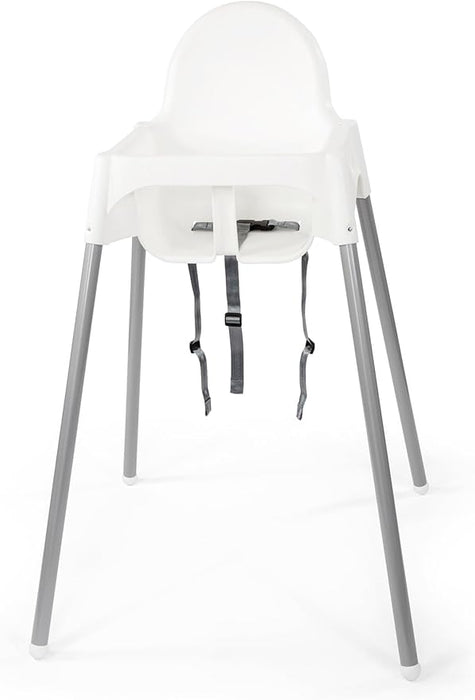 Trona para Bebé IKEA ANTILOP en color blanco, una silla alta segura y funcional con cinturón de seguridad incluido, fácil de desmontar, transportar y limpiar. Ikea - frontal