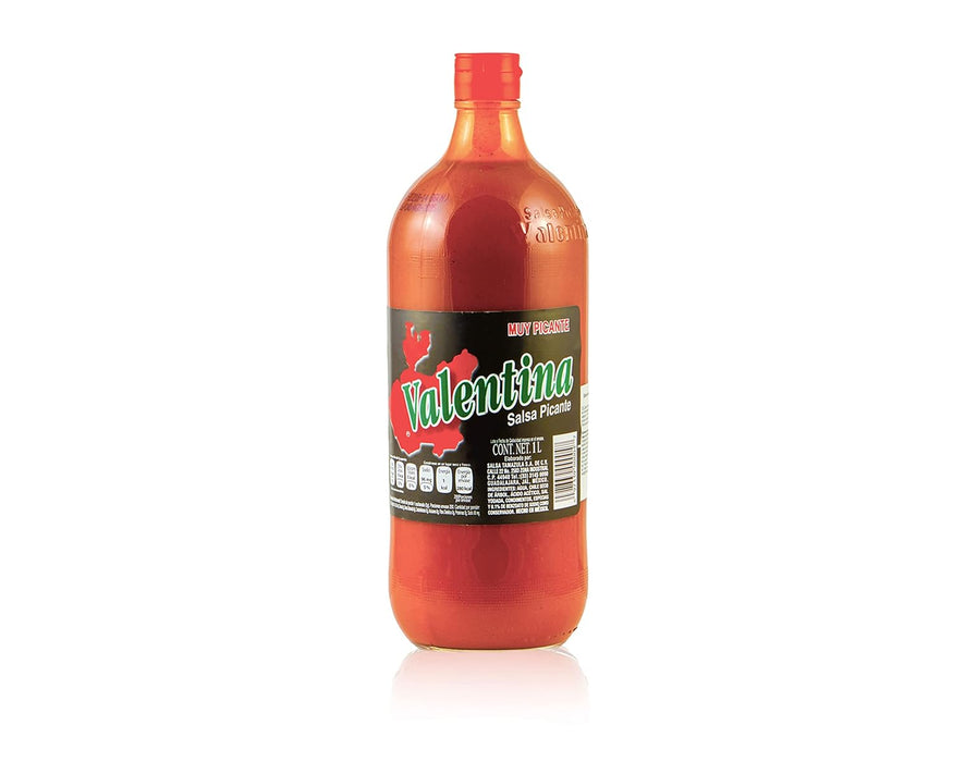 Valentina Salsa Picante Original de México (1 Litro): Disfruta del icónico sabor a chiles puya con un toque cítrico en el formato ideal para los verdaderos fans. Valentina - frontal