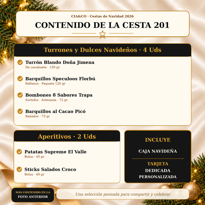 Cesta de Navidad 2026 Lote 201 con Brut, vinos, turrones y bombones - imagen 4
