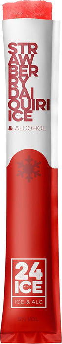 24 ICE Frozen Cocktails, Pack de 5 Helados con Alcohol (5x65ml). Disfruta de tus cócteles favoritos en un polo helado: Mojito, Daiquiri de Fresa, Piña Colada, Limoncello y Vodka Energy. 24 Ice - ingredientes