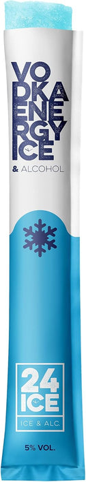 24 ICE Frozen Cocktails, Pack de 5 Helados con Alcohol (5x65ml). Disfruta de tus cócteles favoritos en un polo helado: Mojito, Daiquiri de Fresa, Piña Colada, Limoncello y Vodka Energy. 24 Ice - presentacion