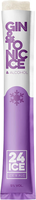 24 ICE Frozen Cocktails, Pack de 5 Helados con Alcohol (5x65ml). Disfruta de tus cócteles favoritos en un polo helado: Mojito, Daiquiri de Fresa, Piña Colada, Limoncello y Vodka Energy. 24 Ice - lateral