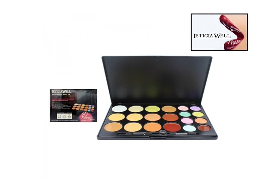 Leticia Well Contouring and Concealer Palette. A professional makeup kit to camouflage imperfections, illuminate, and sculpt the face for a perfect finish.