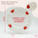 Plato de cerámica LOVE de 20 cm con diseño romántico y corazones en relieve.