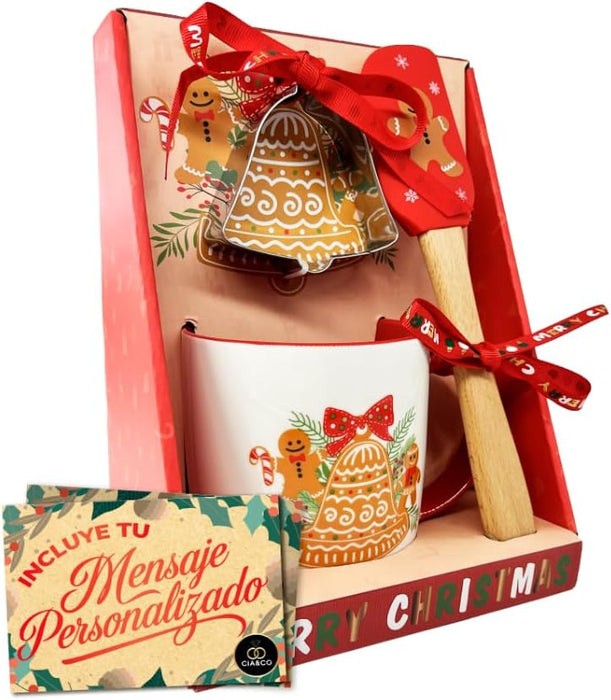 Espátula repostera navideña incluida en el set Campana Cia&Co.