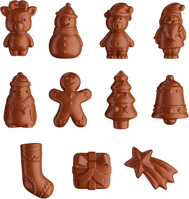 Presentación premium del calendario con ilustraciones invernales.