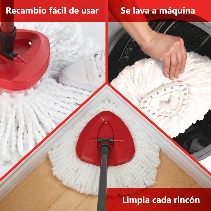 Detalle de la textura de microfibra de alta densidad para limpieza profunda.