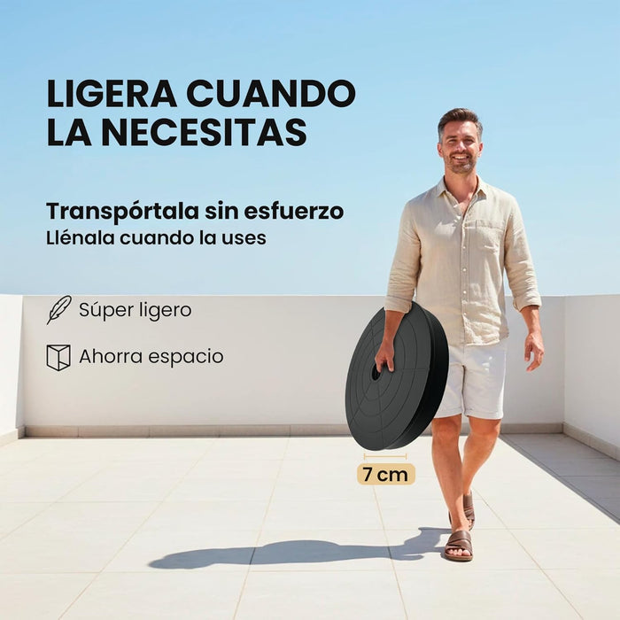 Base antiviento reforzada para sombrillas de jardín, terraza y hostelería