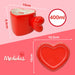 Detalle de la taza de cerámica con diseño corazón y capacidad XXL de 400 ml.