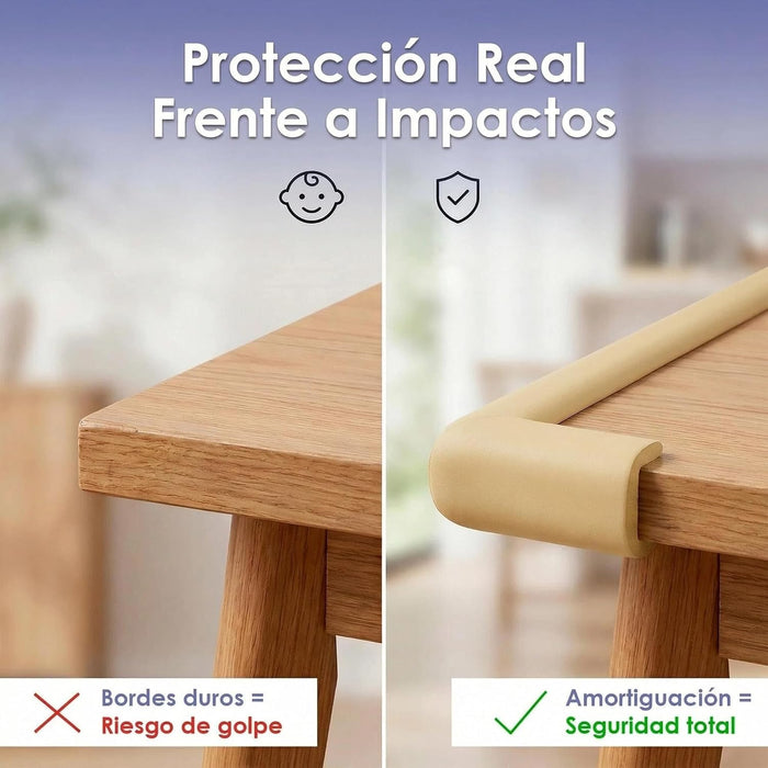 Reduce el riesgo de golpes en mesas y muebles