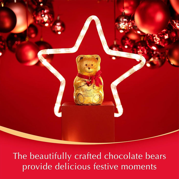 Detalle de figuras Lindt Santa y gotas de doble leche.