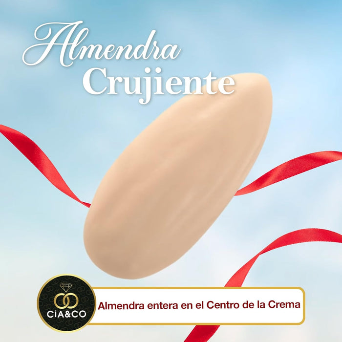 Vista lateral del empaque y textura del coco.