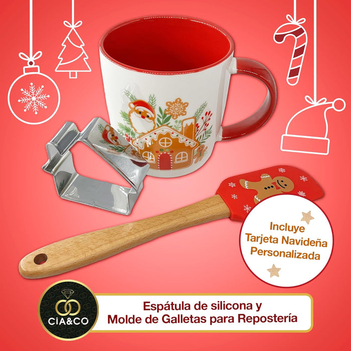 Molde metálico para galletas con forma de casita, ideal para repostería navideña.