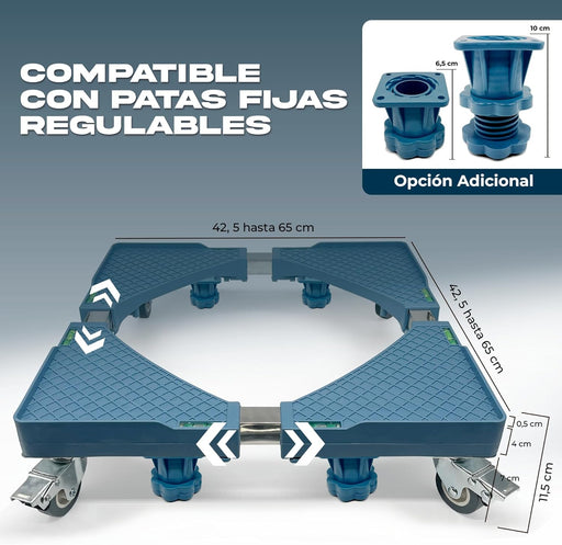 Compatible con ruedas o patas según tu necesidad