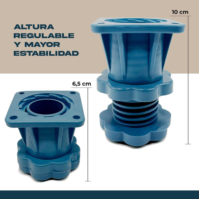 4 Patas Fijas CIA&CO para Base Redonda Ajustable 38-50 cm