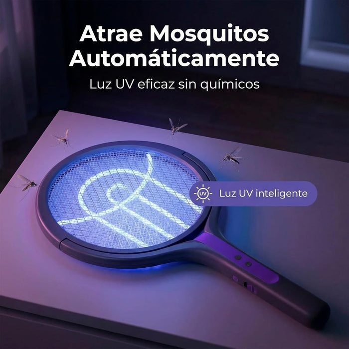 Raqueta matamosquitos eléctrica recargable USB-C de alta potencia 2800V