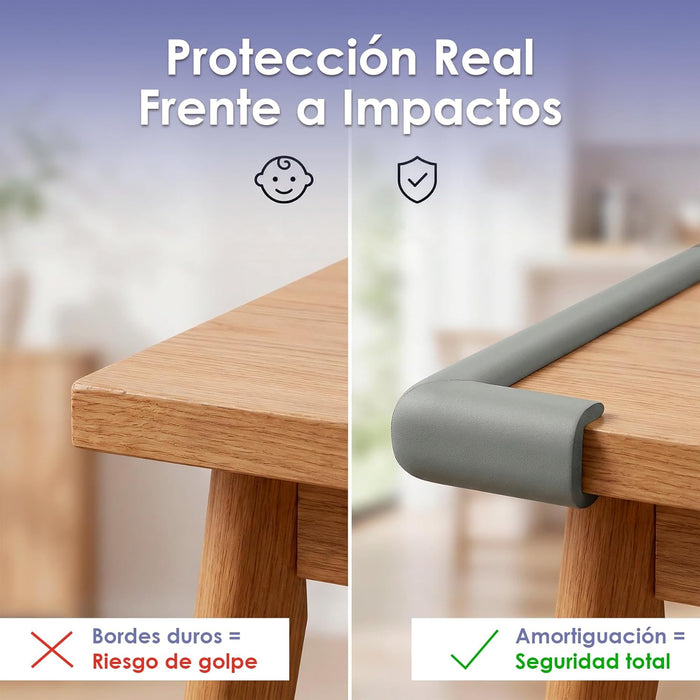 Reduce el riesgo de golpes en mesas y muebles