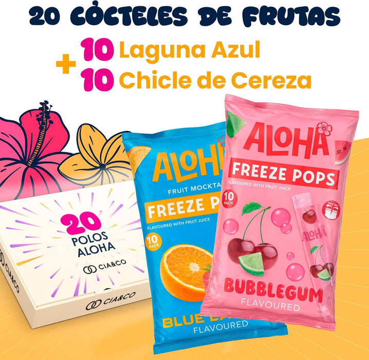 Pack de polos para congelar ALOHA ideal para verano, playa y piscina.