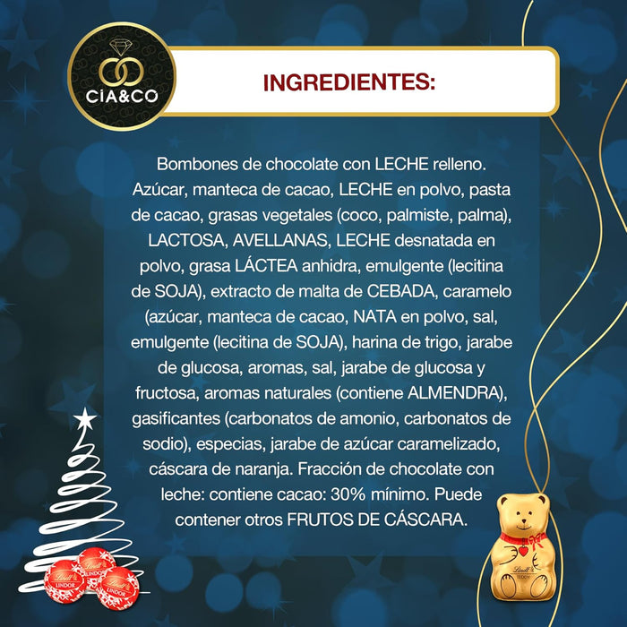 Escena tridimensional del calendario Lindt Ciudad Navideña desplegado.