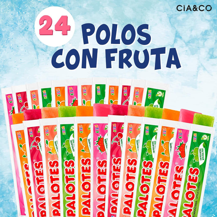 Polos de hielo sabor fresa ideales para playa, piscina, vacaciones y reuniones familiares.