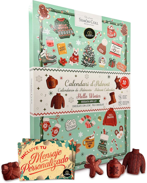 Calendario de Adviento Simón Coll Hello Winter 2025 – vista frontal.