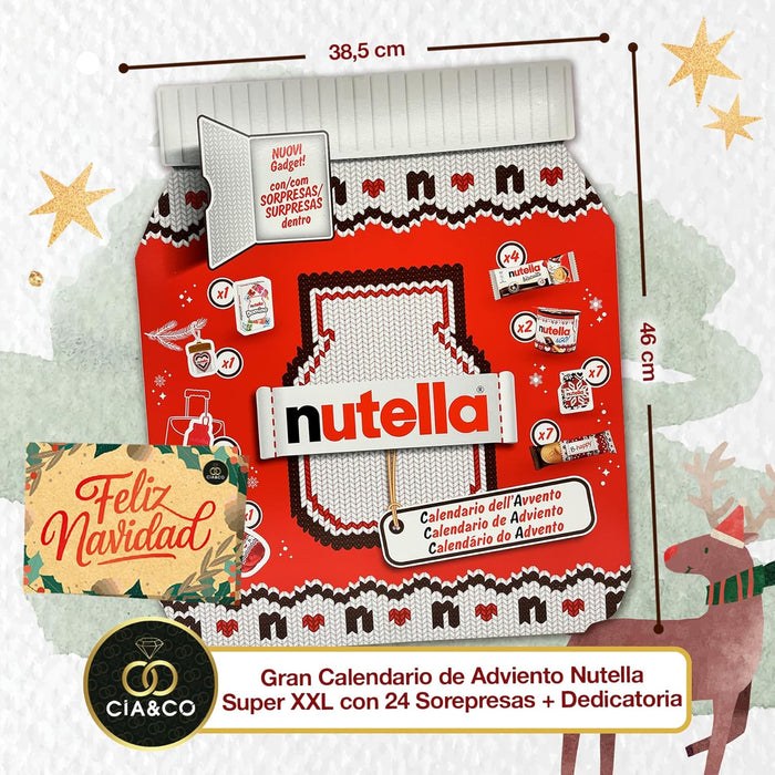 Nutella Biscuits, B-Ready y mini tarros incluidos en el calendario Nutella 2025.