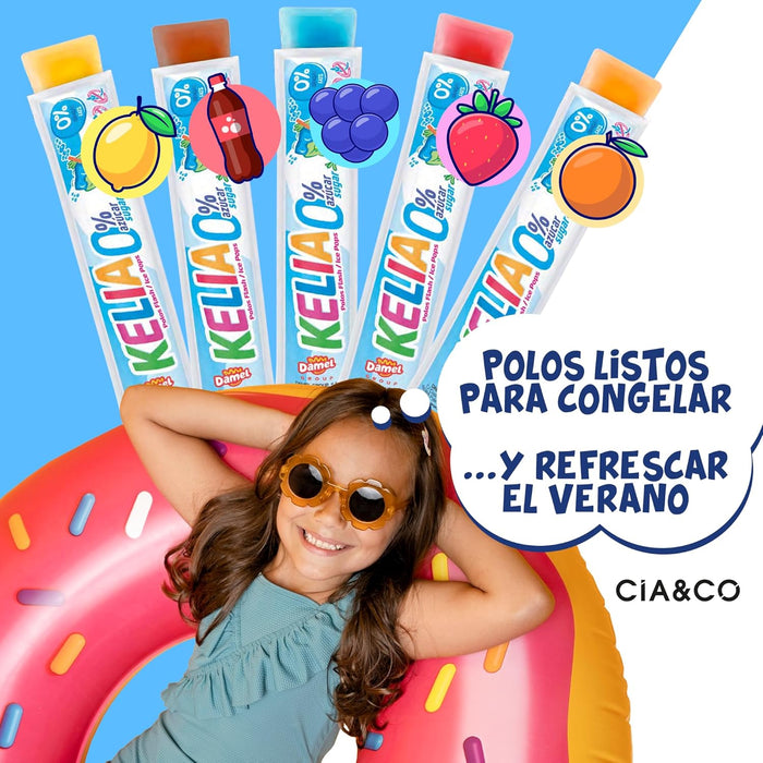 Polos de hielo para congelar con formato práctico y sabores variados.