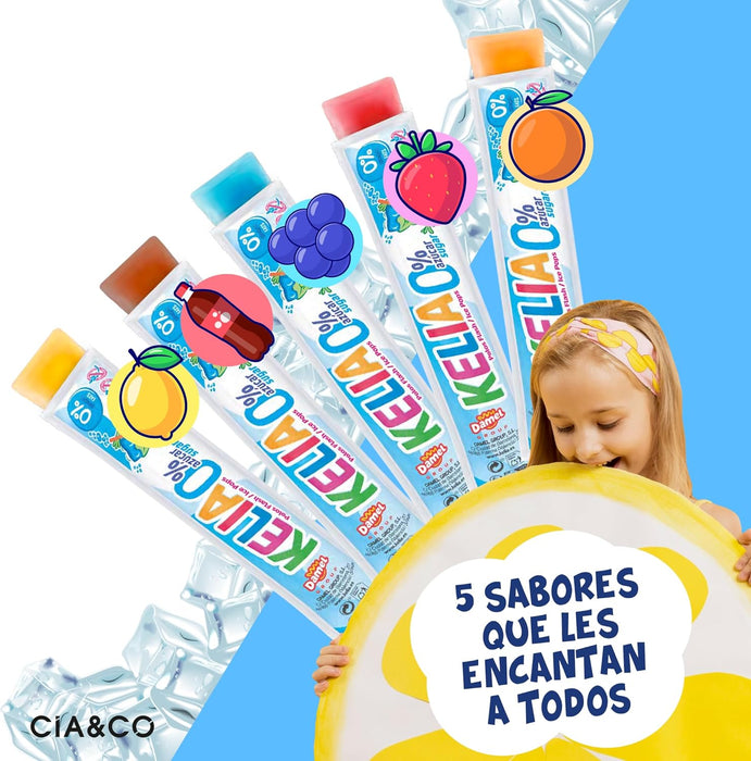Flashes para congelar con combinación de sabores clásicos y opciones 0% Azúcar.