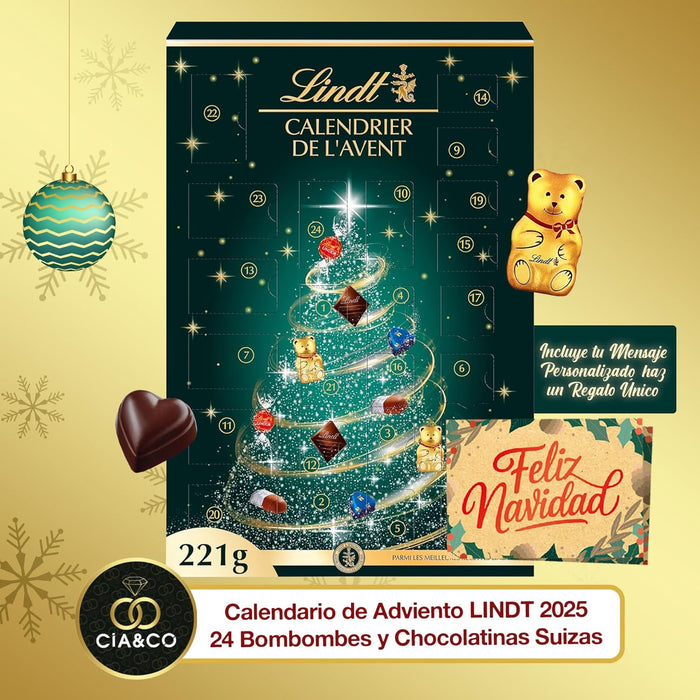 Bombones Lindt en forma de corazón y ositos suizos Lindor