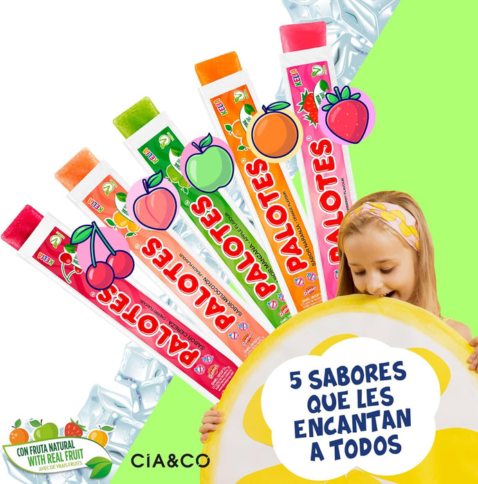 Flashes para congelar con combinación de sabor fresa y opciones 0% Azúcar.