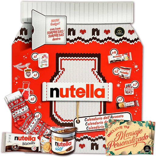 Calendario de Adviento XXL Nutella 2025 con 24 sorpresas y tarjeta personalizada Cia&Co.