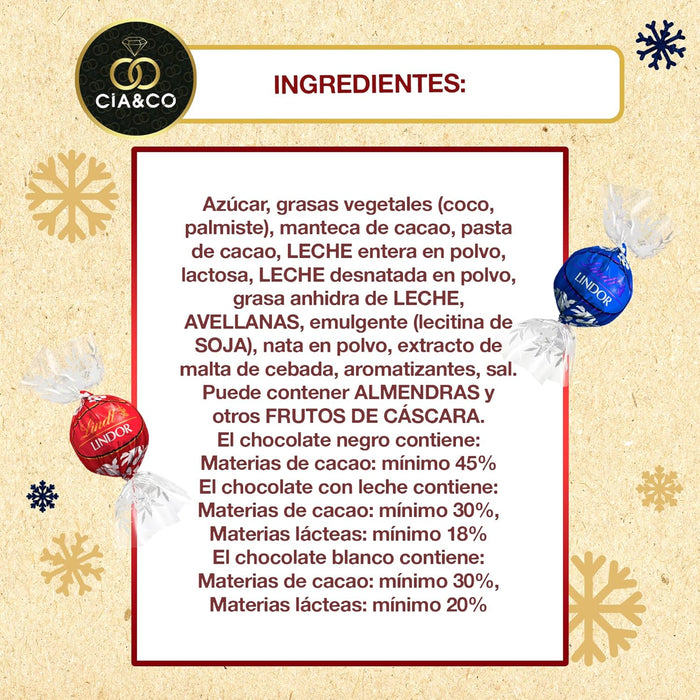 Detalle decorativo del Gran Mercado Lindt con casas iluminadas.