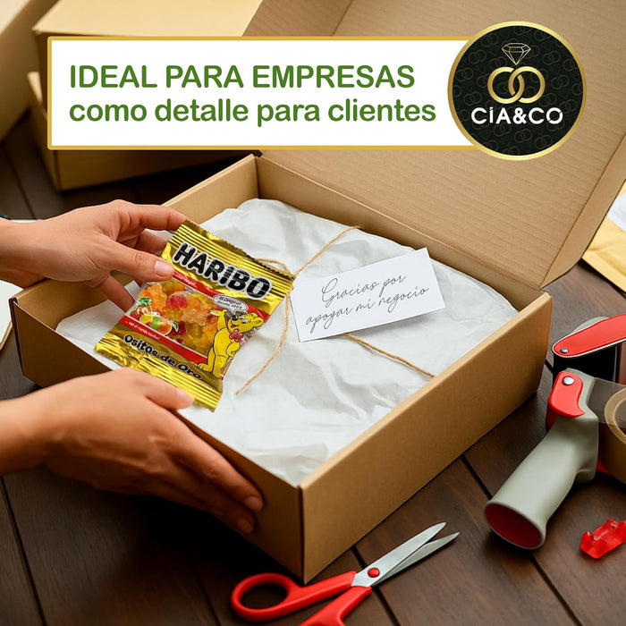 Vista superior del box con packs distribuidos.