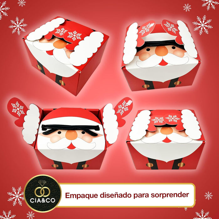 Detalle de taza Cia&Co Papá Noel en cerámica premium con acabado brillante.