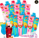Polos líquidos ALOHA listos para congelar con sabores Blue Lagoon y Bubblegum Cereza.