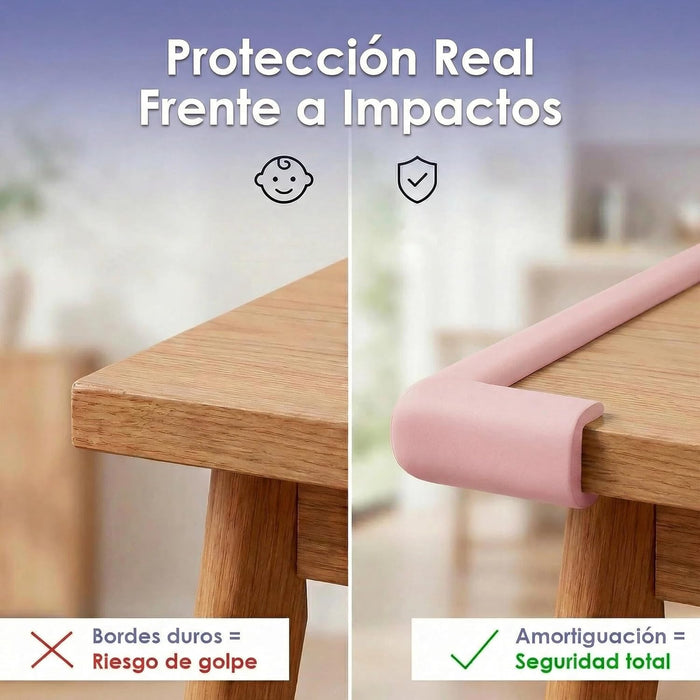 Reduce el riesgo de golpes en mesas y muebles