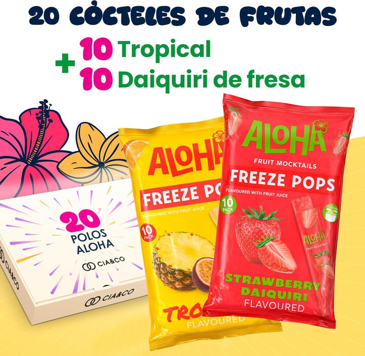 Pack de polos para congelar ALOHA ideal para verano, playa, piscina y vacaciones.