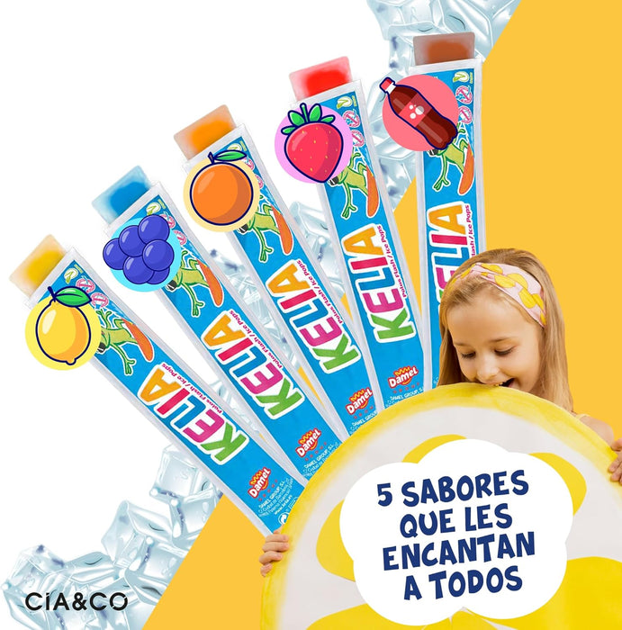Polos de hielo sabores variados ideales para playa, piscina, vacaciones y reuniones familiares.