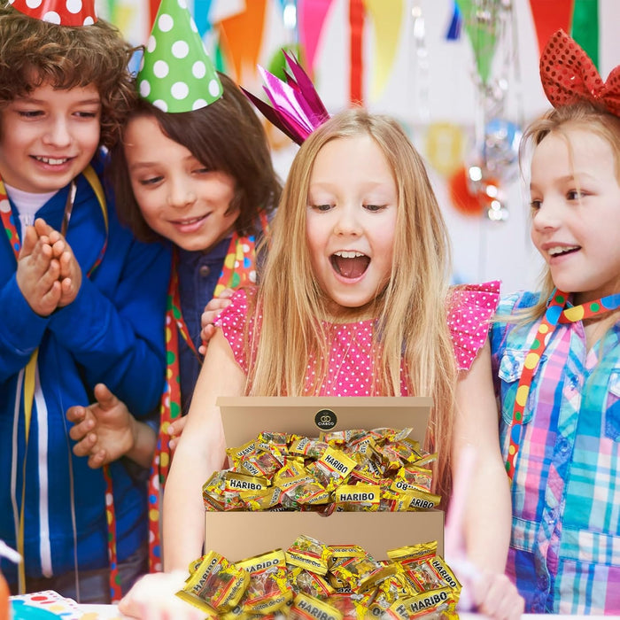 Bolsitas apiladas listas para reparto.