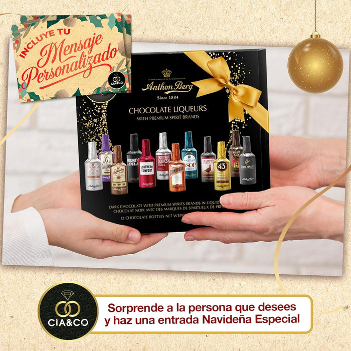 Estuche de bombones Anthon Berg 2025 edición navideña de lujo.