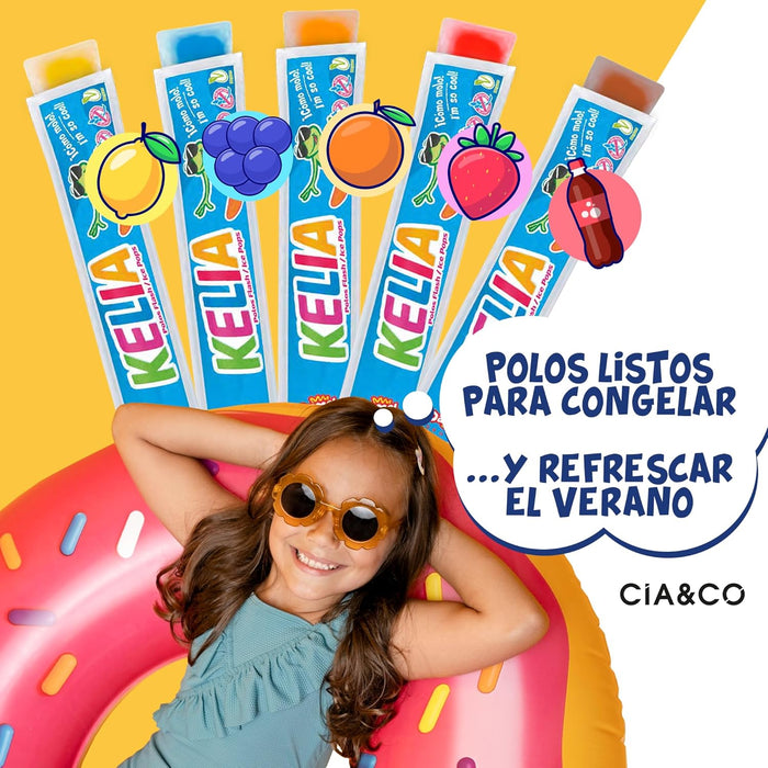 Polos de hielo para congelar con formato práctico y sabores variados para verano.