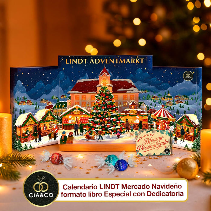 Ilustraciones navideñas del calendario Lindt 2025.