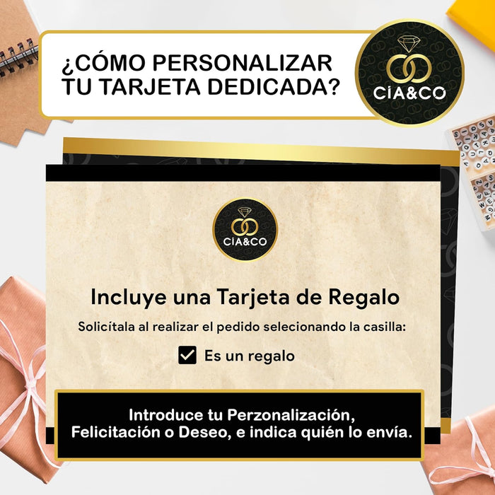 Vista del producto con la tarjeta personalizable Cia&Co.
