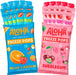 Pack de 20 polos para congelar ALOHA con sabores Blue Lagoon y Bubblegum Cereza.