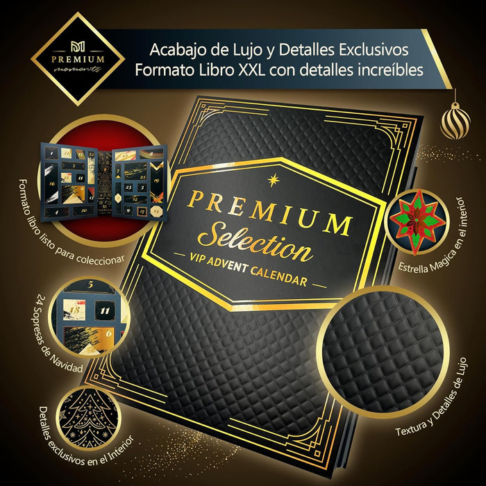 Interior del calendario Premium Moments con 24 delicias gourmet.