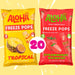 Polos de hielo ALOHA con sabores tropicales inspirados en frutas refrescantes.