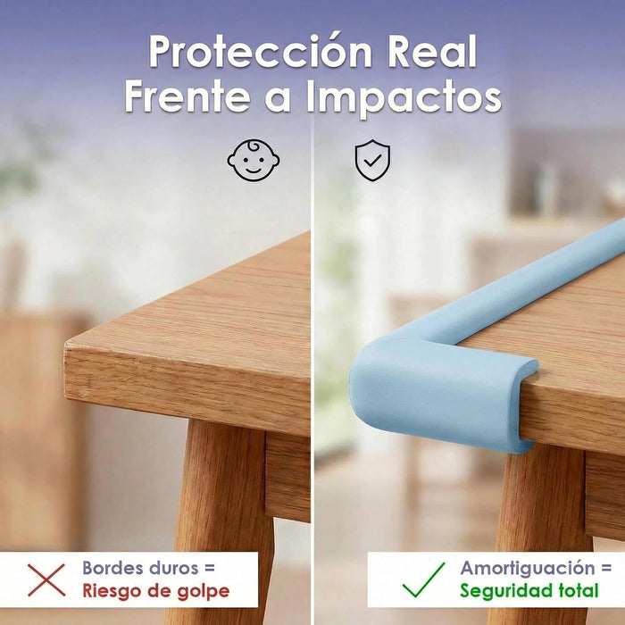 Reduce el riesgo de golpes en mesas y muebles