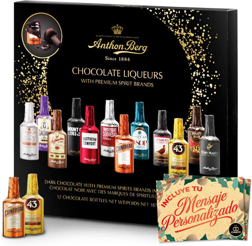 Bombones Anthon Berg 2025 chocolate negro gourmet con rellenos aromáticos.