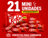 KitKat Mini con aproximadamente 21 chocolatinas individuales envueltas para compartir